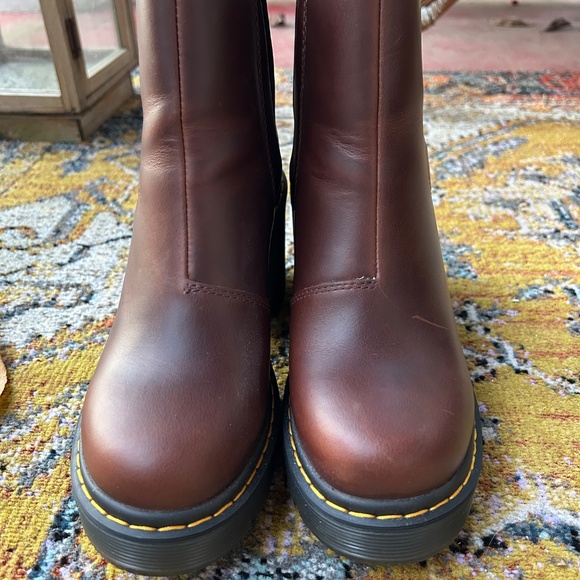 Dr. Martens Spence Pull Up Leather Heel Chelsea Boots in Dark Brown Size 7 - Picture 7 of 15